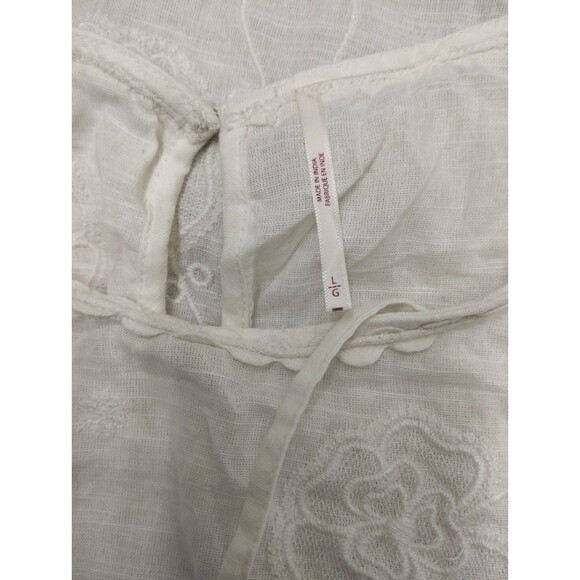 Free People Faded Gardens Tank Cropped Top Floral Embroidered Cotton L 283669 - Picture 10 of 10